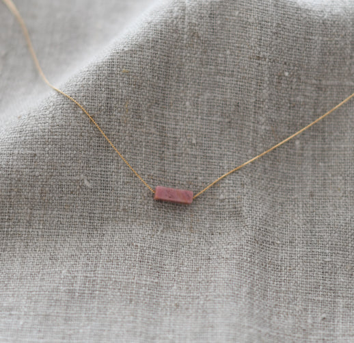 Collier PIERRE Rhodonite