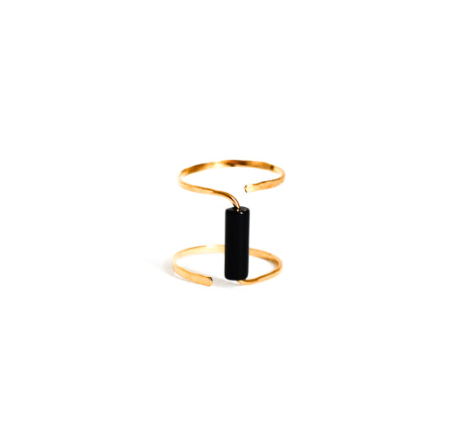 Bague LYNX pierre onyx