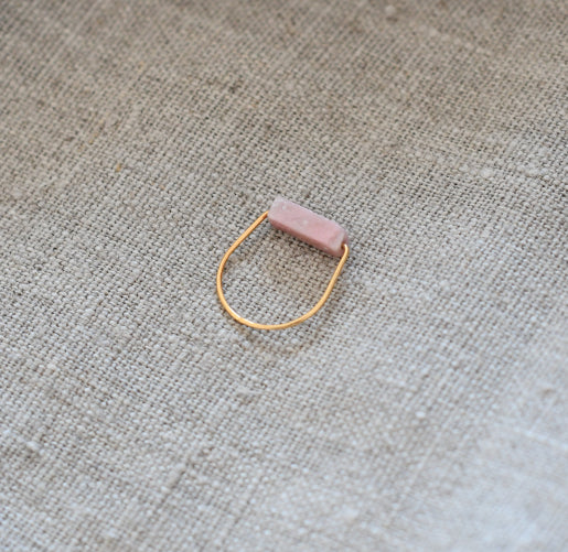 Bague Pierre Rhodonite