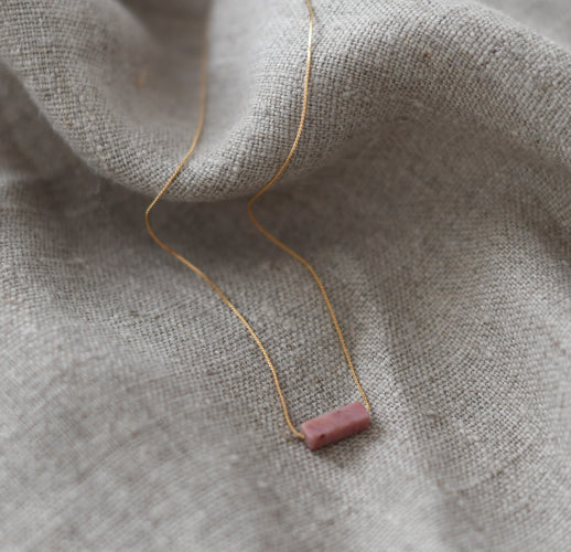 Collier PIERRE Rhodonite