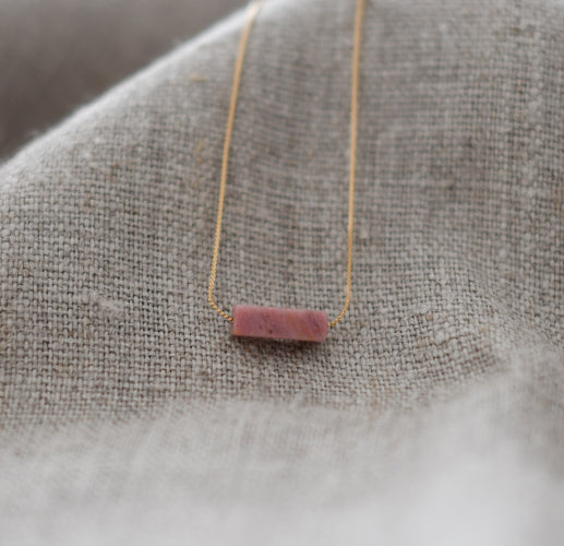 Collier PIERRE Rhodonite