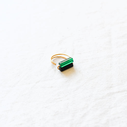Bague Pierre Double Agathe-Ardoise