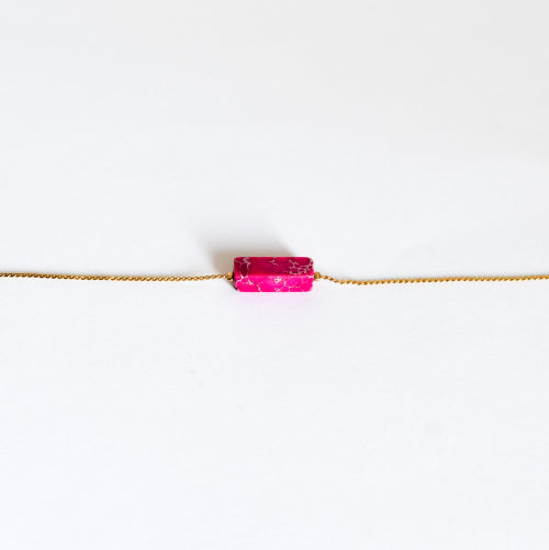 Collier PIERRE Fushia