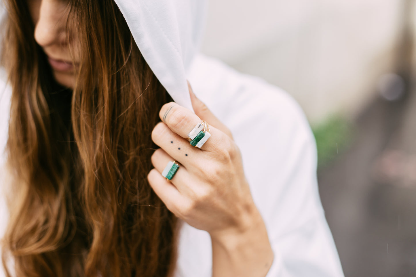 Bague Pierre Howlite